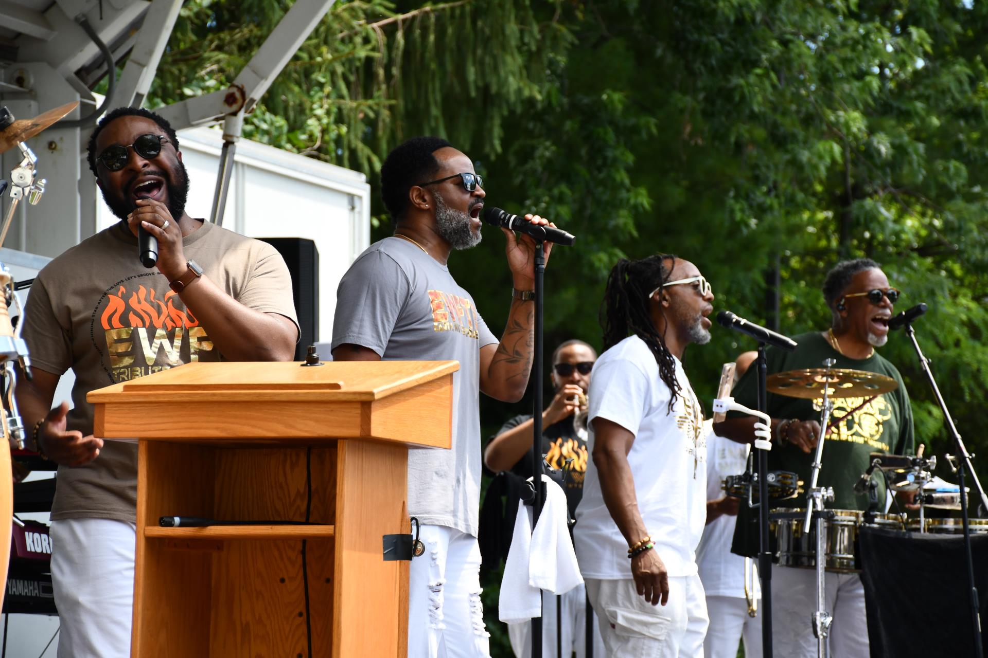 Singers in Band at Juneteenth Festival
